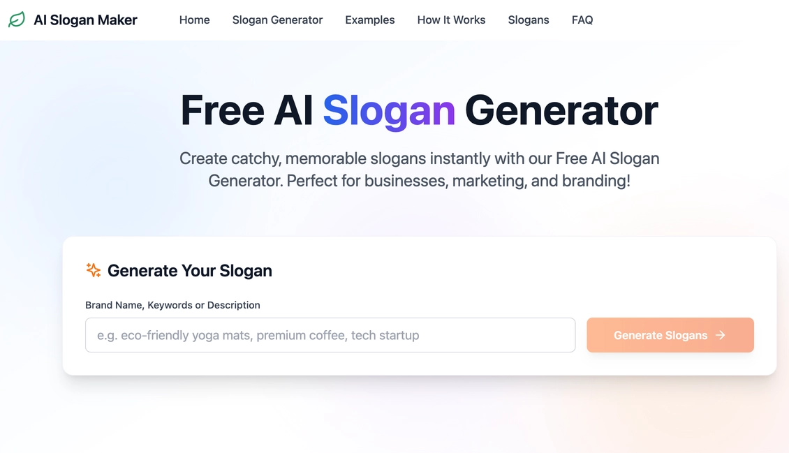 Free AI Slogan Generator